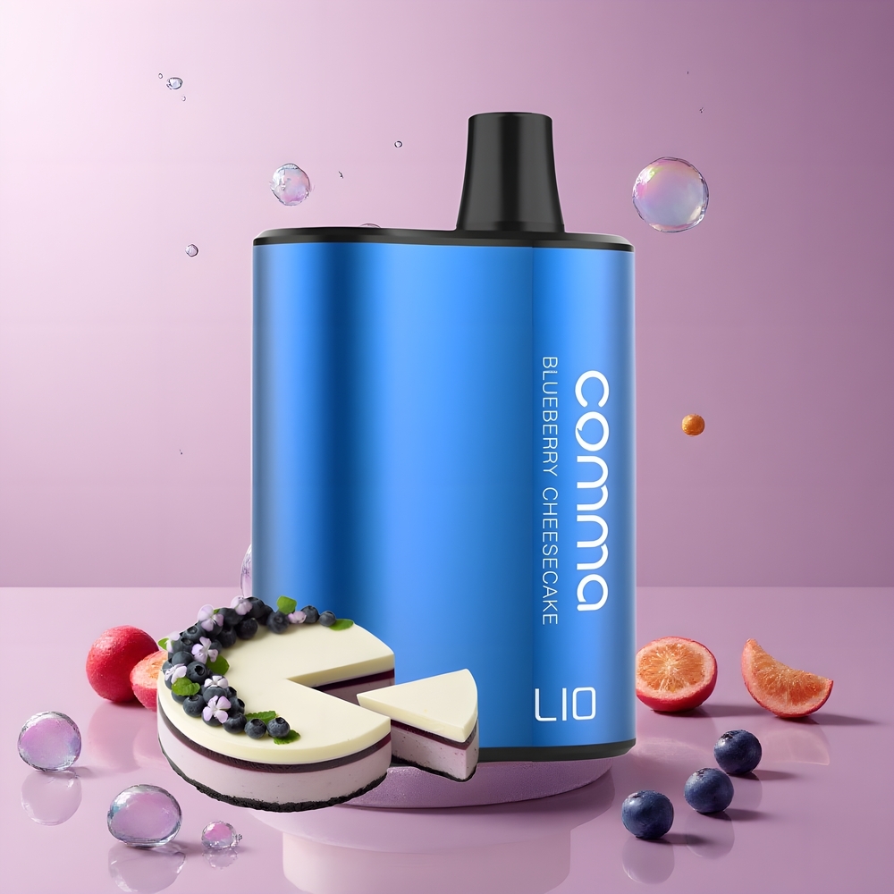 LIO COMMA 5000 Puffs Disposable Vape 900mAh 15ml Type-C grossister Sverige Blåbärscheesecake