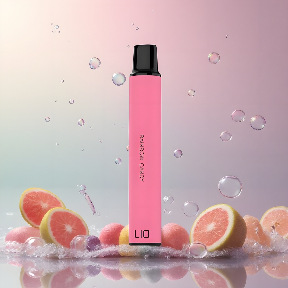 LIO Mini 600 Puffs Disposable Vape 400mAh 2ml 20mg Nikotin Grossister Sverige Regnbågsgodis