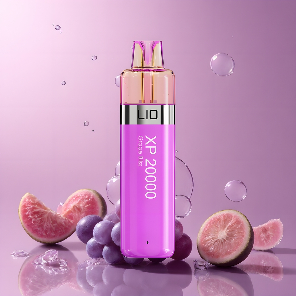 LIO XP 20000 Puffs Disposable Vape 12ML 50mg 900 mAh TYPE-C grossister Sverige Druva Bliss