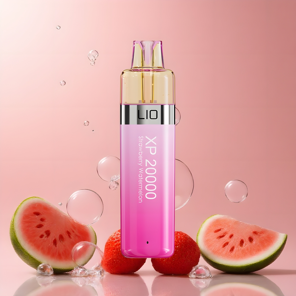 LIO XP 20000 Puffs Disposable Vape 12ML 50mg 900 mAh TYPE-C grossister Sverige Jordgubbsvattenmelon