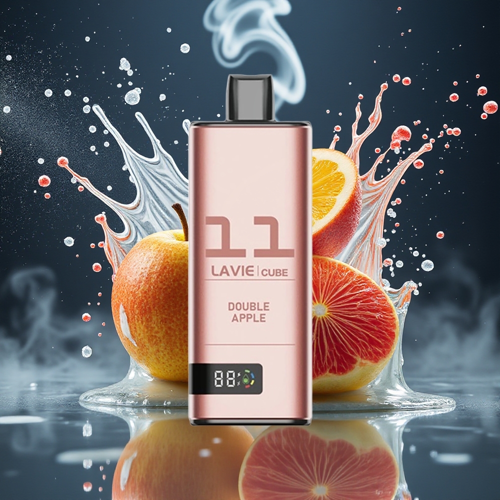 Lavie Cube 20000 Puffs 28ML 5 Salt Nicotine Type C Grossister Sverige Dubbelt Äpple