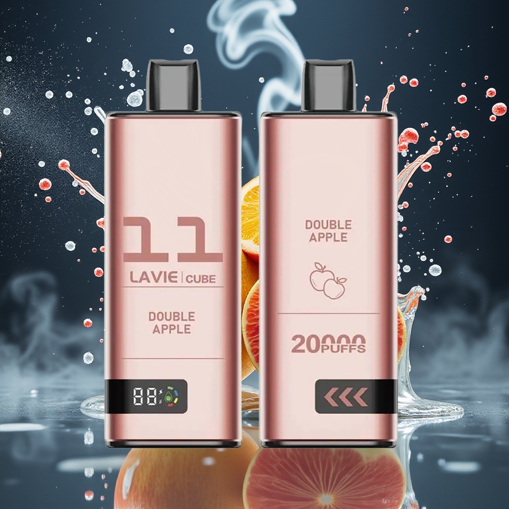 Lavie Cube 20000 Puffs 28ML 5 Salt Nicotine Type C Grossister Sverige Dubbelt Äpple