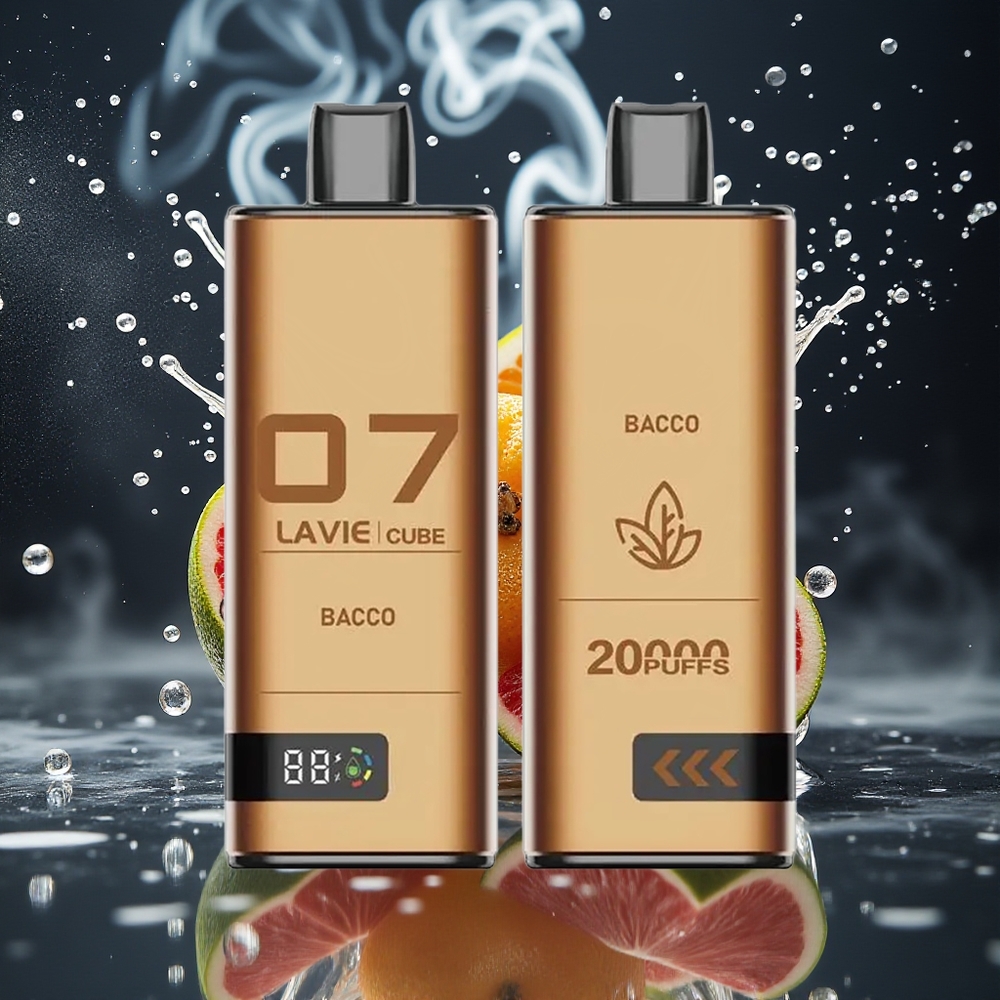 Lavie Cube 20000 Puffs Disposable Vape 28ML 5 Salt Nicotine Type C grossister Sverige Bacon
