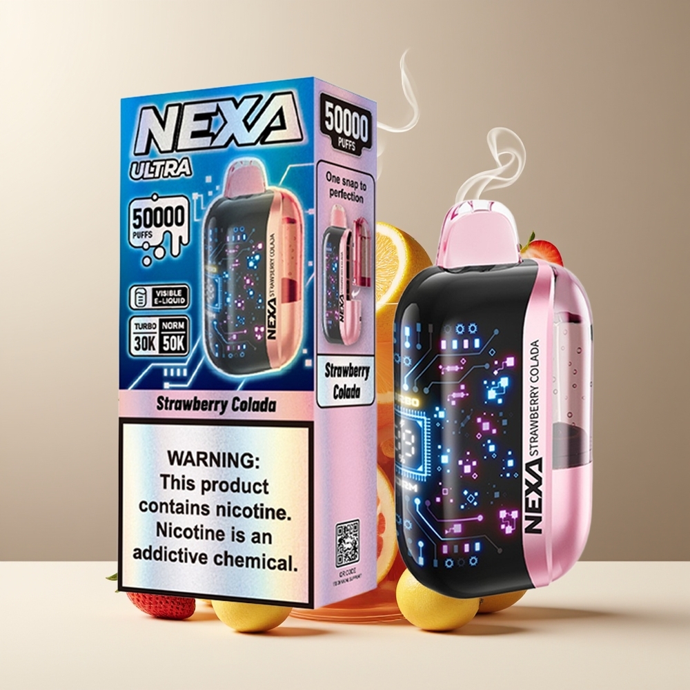 NEXA Ultra 50K Engangs Vape - 50 000 puffar 20ml 5 nikotin 3d Curved Screen grossister Sverige