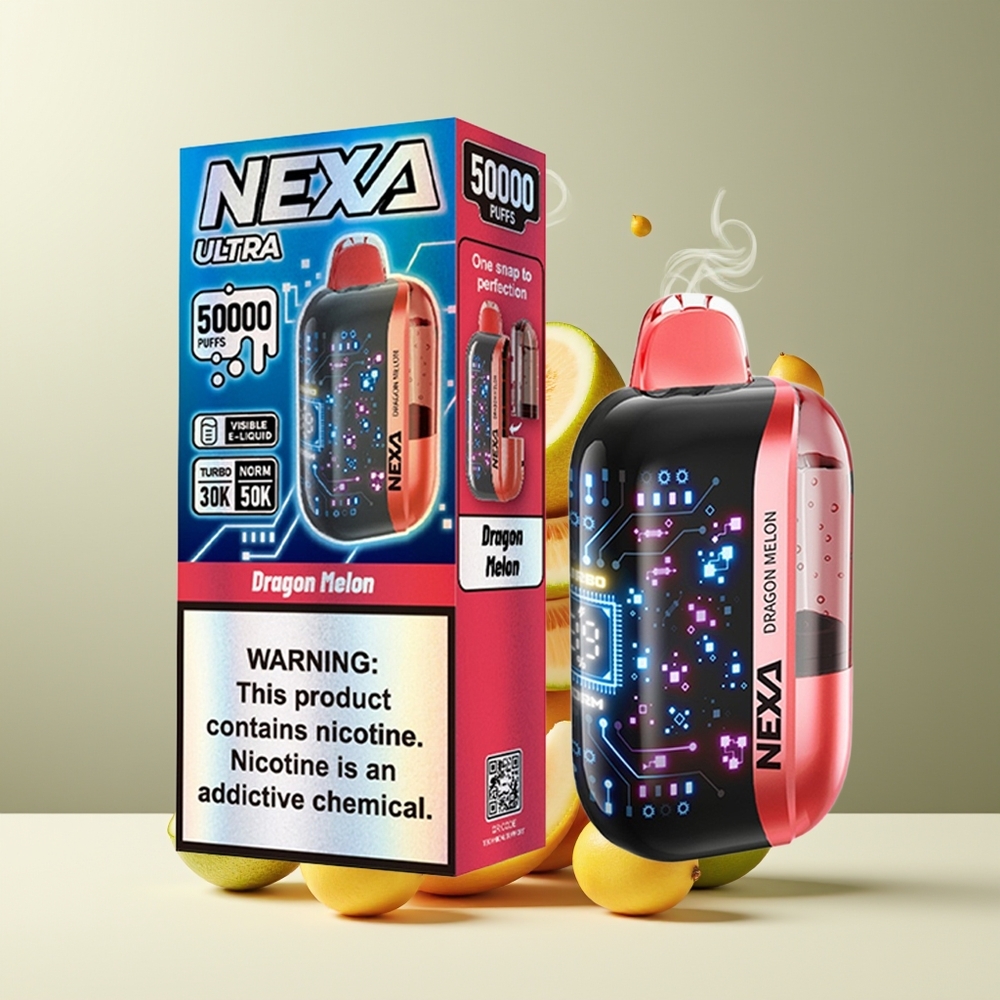 NEXA Ultra 50K Engangs Vape - 50000 Puffs 20ml 5 Nikotin 3d Curved Skärm Type-c Laddning - grossister Sverige