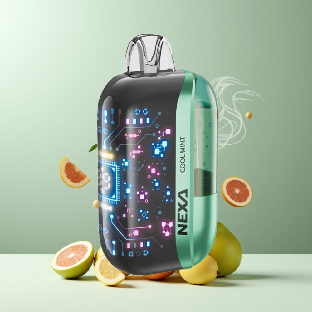 NEXA Ultra 50K Engangs Vape 20ml 50000 Puff 5 Nikotin 09ohm Dual Mesh Coils grossister Sverige Kold mynte