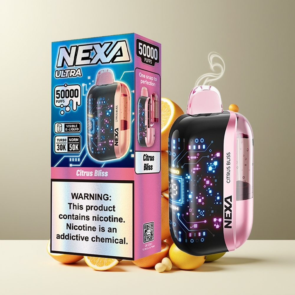 NEXA Ultra 50K Engangs Vape Grossister Sverige – 20ml 50000 puffar 5 nikotin 3D-skärm Typ-C-laddning