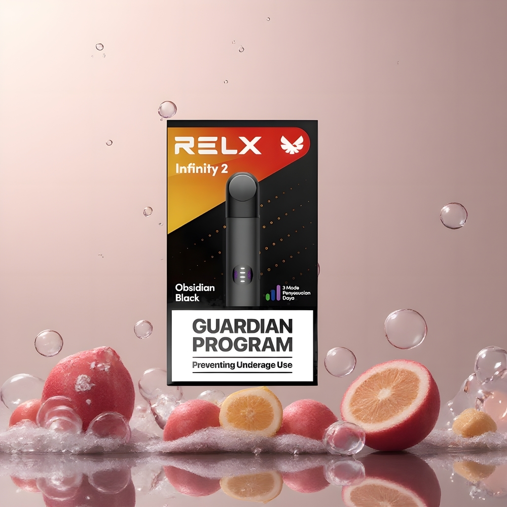 RELX Infinity 2 Grossister Sverige - 19 ml Pod 600-650 puffar Sleek metallfinish 440mAh batteri USB Type-C