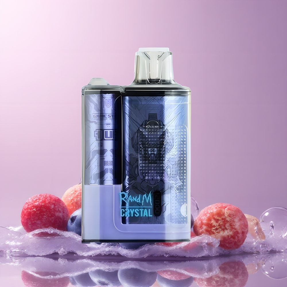 RandM Fumot Crystal 12000 Puffs Disposable Vape med RGB-ljus 20ml e-Liquid  Type-C Port – grossister Sverige