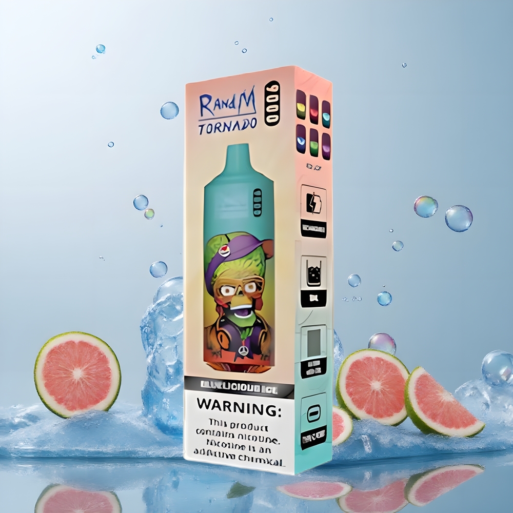 RandM Tornado 9000 Puffs 18 mL Mesh Coil med RGB Display och 54 Smaker - Grossister Sverige