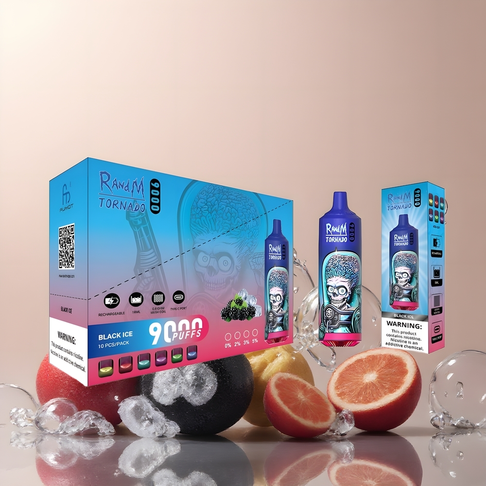 RandM Tornado 9000 Puffs Grossister Sverige med 18 mL E-liquid Mesh Coil  RGB Display – 54 Smaker