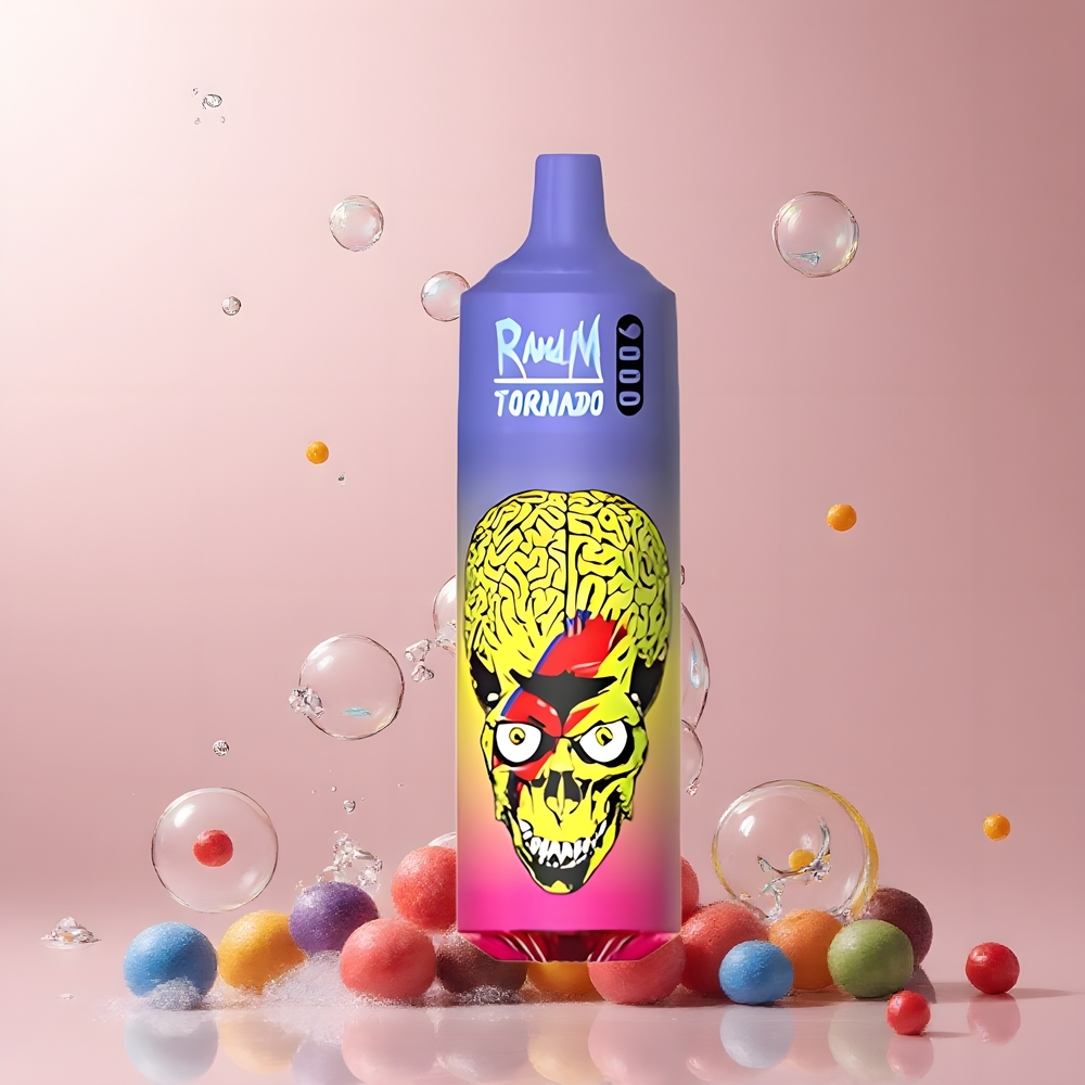 RandM Tornado 9000 Puffs Grossister Sverige med 18 mL E-vätska Mesh Coil  RGB Display – 54 Smaker