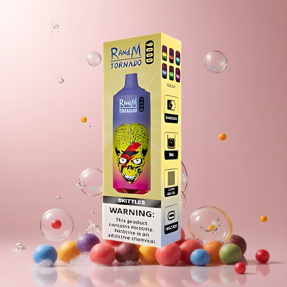 RandM Tornado 9000 Puffs Grossister Sverige med 18 mL E-vätska Mesh Coil  RGB Display – 54 Smaker