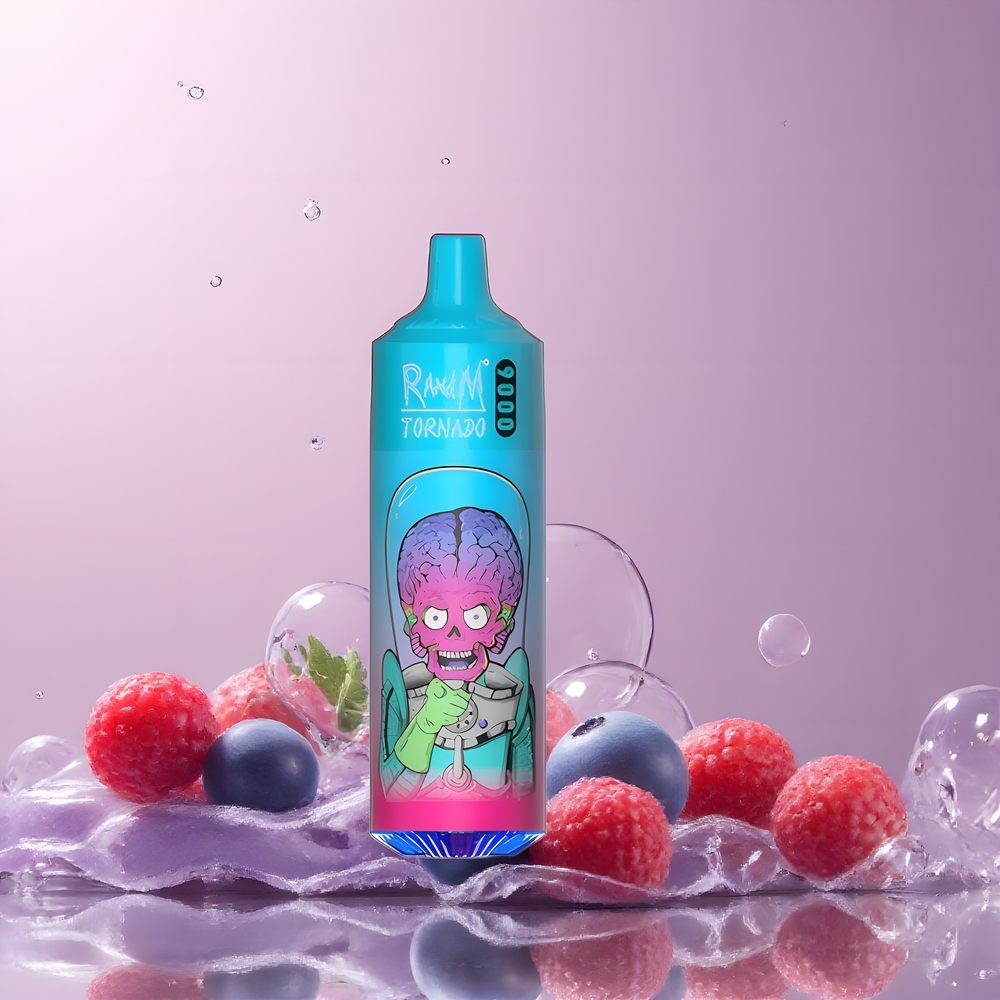 RandM Tornado 9000 Puffs Grossister Sverige – 18 mL E-liquid Mesh Coil RGB Display 54 Smaker