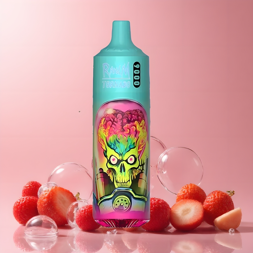 RandM Tornado 9000 Puffs grossister Sverige med 850 mAh Batteri 18 mL E-vätska  Mesh Coil