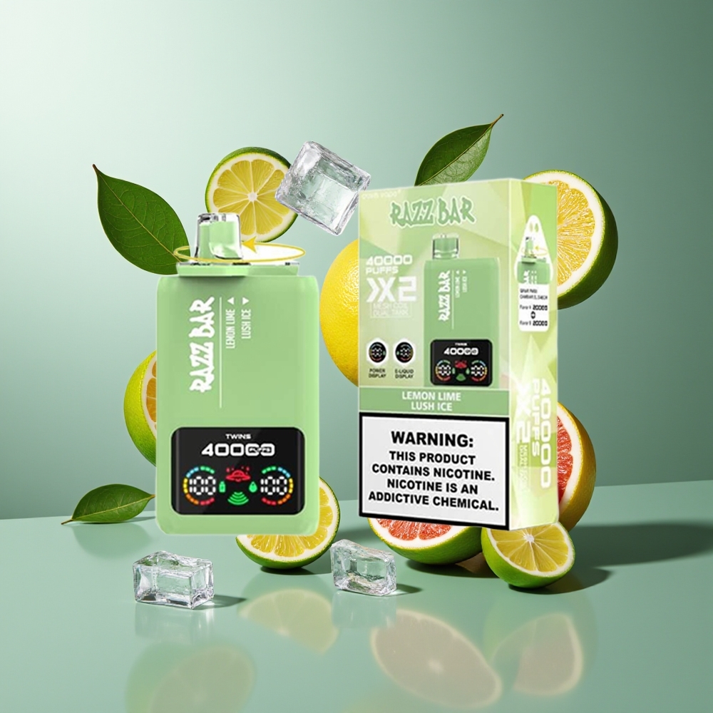 Razz Bar 40000 Puffs Grossister Sverige - Power Screen Display 10Ω 2 Mesh Coil 650 Mah Battery Type-C Port