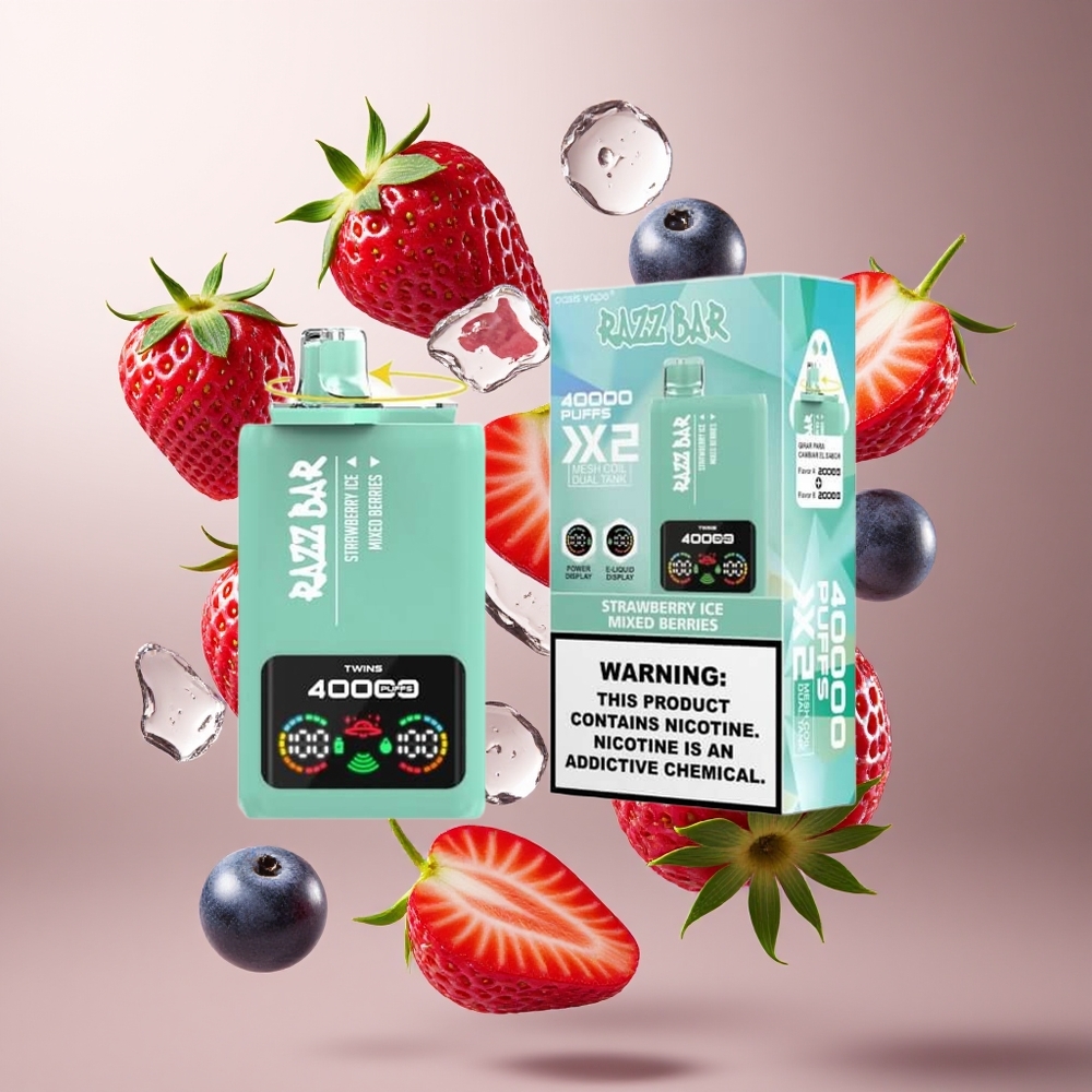 Razz Bar 40000 Puffs Grossister Sverige – 650 Mah Batteri Type-C Port 25 Nikotinhalt