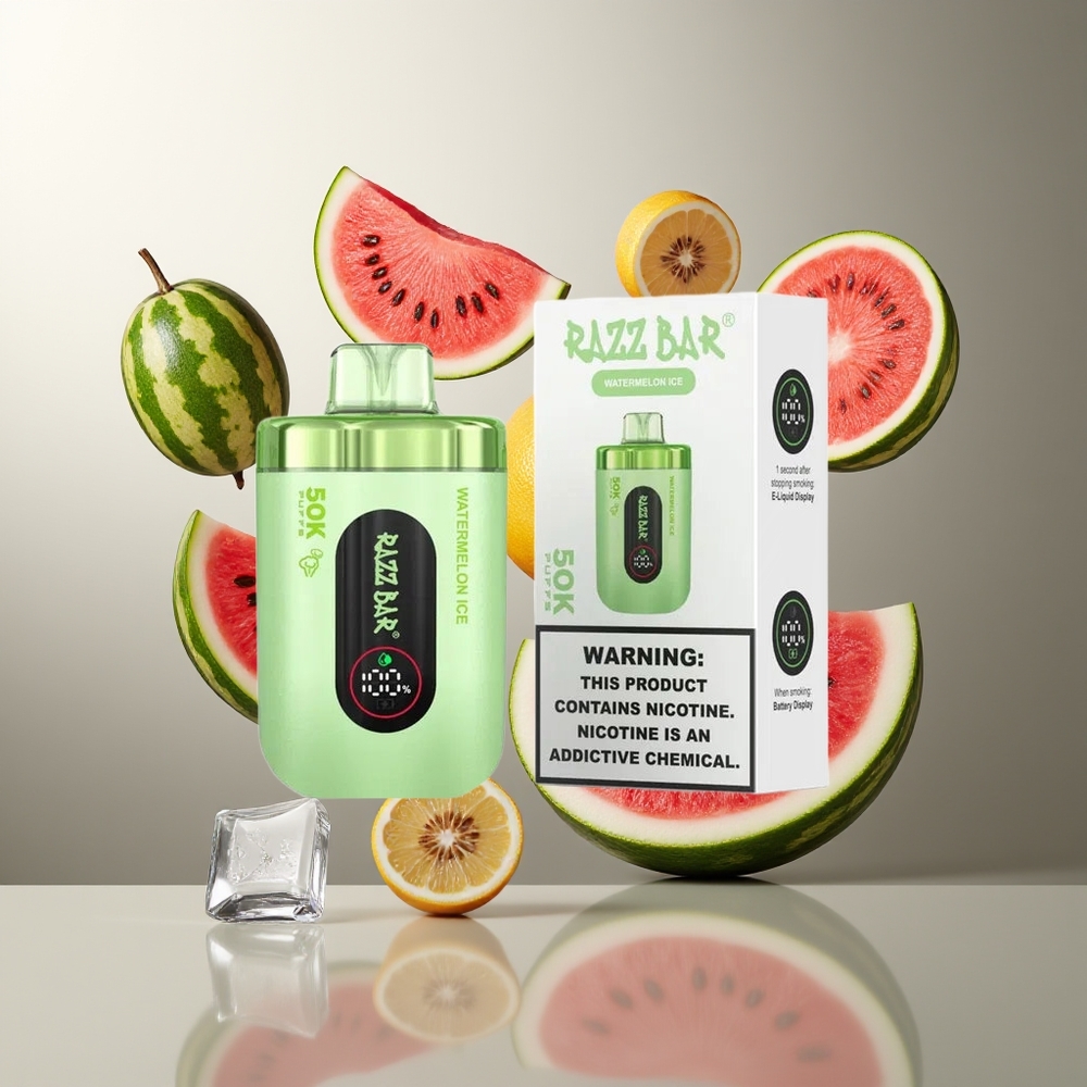 Razz Bar 50K Puffs 10 Ohm Mesh Coil 650 Mah Type-C Grossister Sverige vape för engångsbruk 2 Nikotin