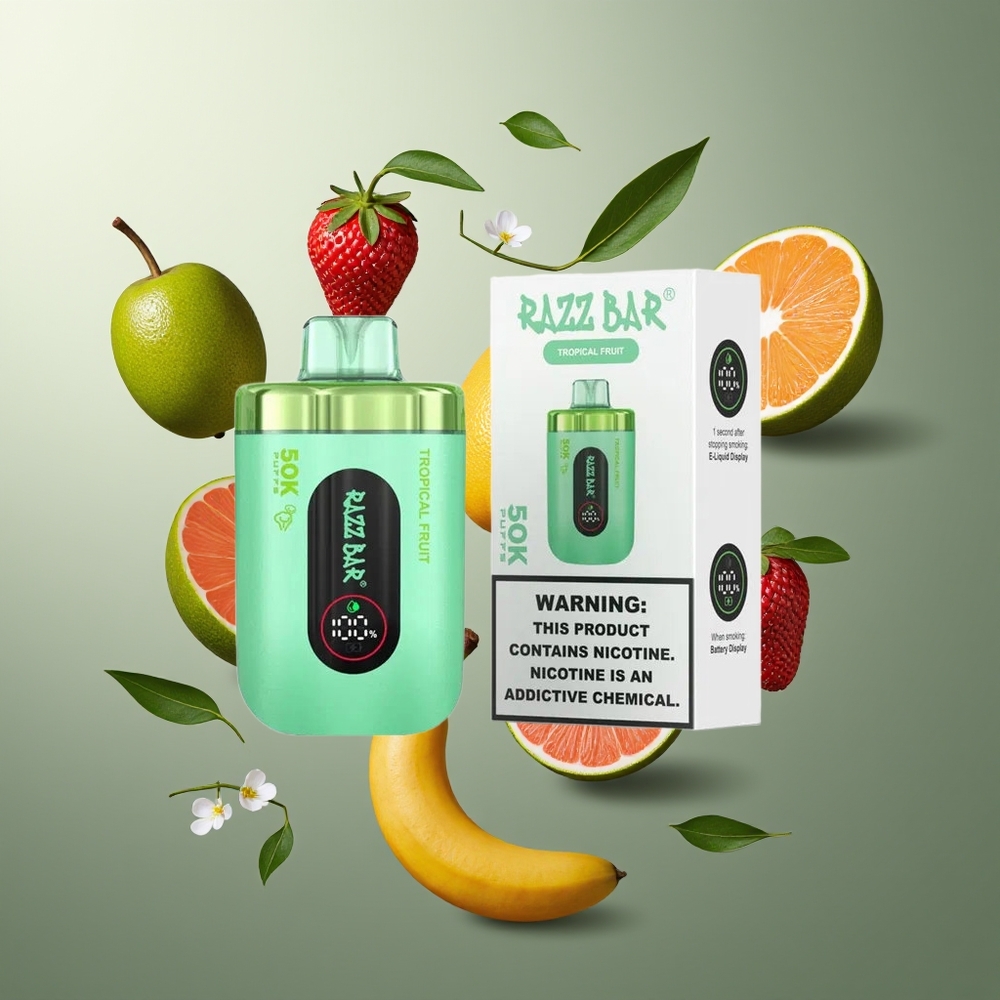 Razz Bar 50K Puffs Grossister Sverige – 50000 Puffs 10 Ohm Mesh Coil Type-C Laddbar 2 Nikotin