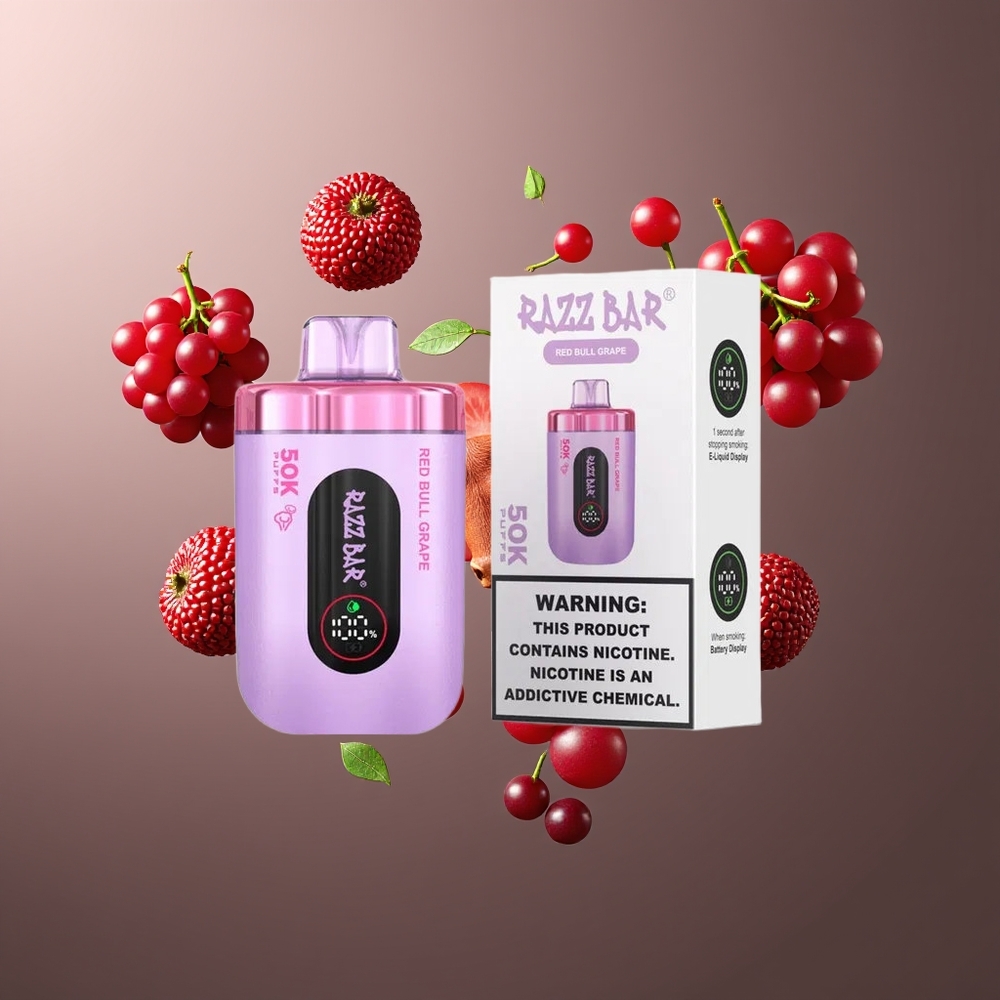 Razz Bar 50K Puffs vape för engångsbruk 10 Ohm Mesh Coil 650 Mah Battery Type-C Rechargeable 2 Nikotin grossister Sverige
