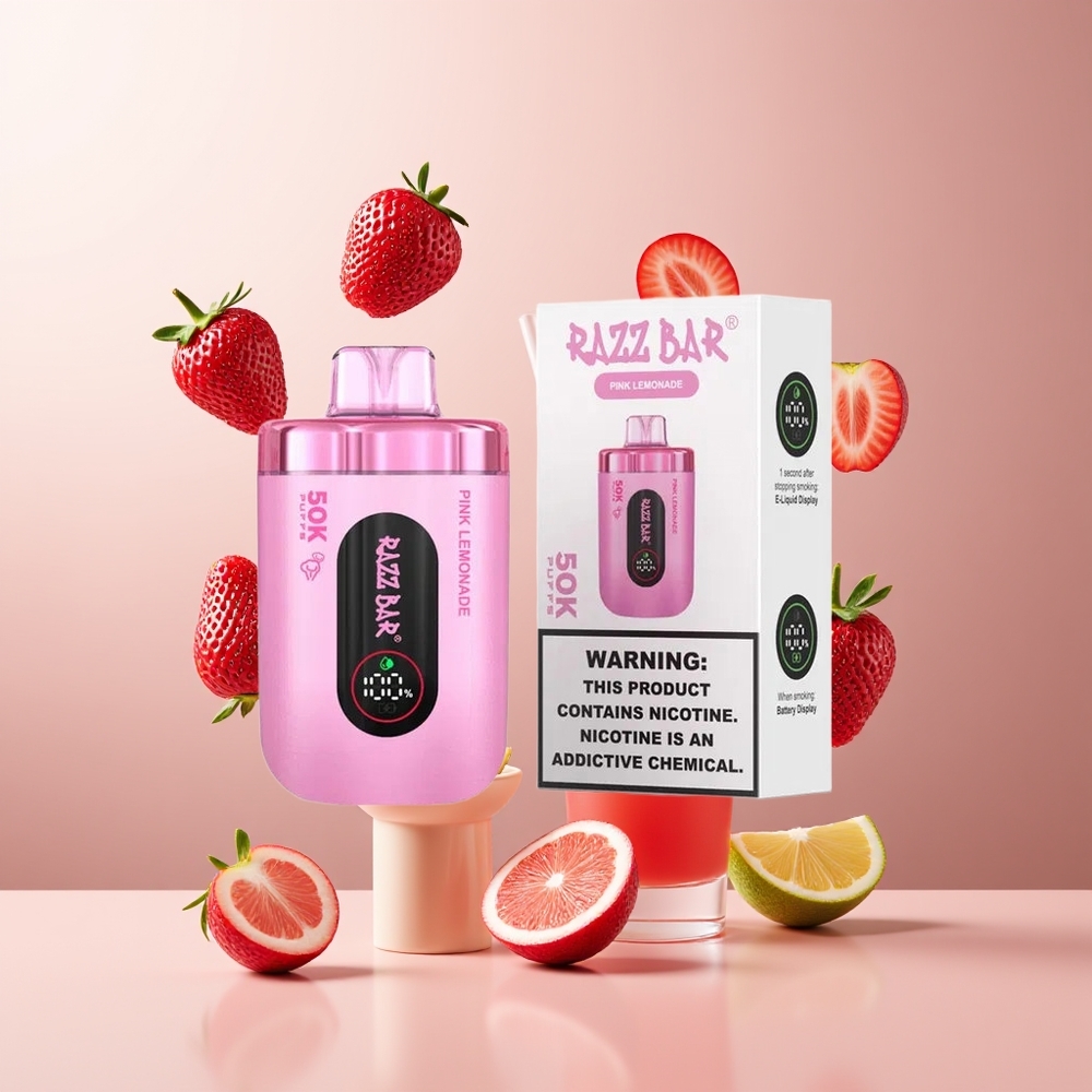 Razz Bar 50K Puffs vape för engångsbruk 50000 puffar 10 Ohm Mesh Coil 650 mAh Battery grossister Sverige