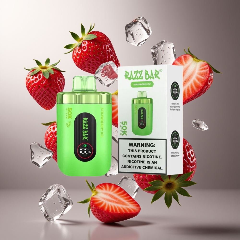 Razz Bar 50K Puffs vape för engångsbruk Grossister Sverige – 50000 Puffs 10 Ohm Mesh Coil Type-C Laddbar