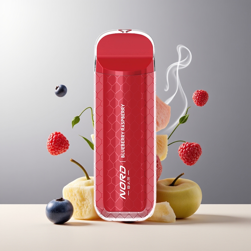 SMOK NORD BAR 4000 Puffs 85ml 50mg/ml Engangs Vape Grossister Sverige Blåbær Hindbær