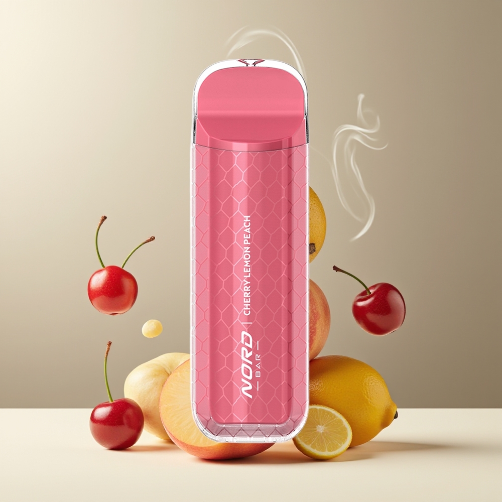 SMOK NORD BAR 4000 Puffs Engangs Vape 85ml 50mg/ml 600mah grossister Sverige Kirsebær Citron Fersken