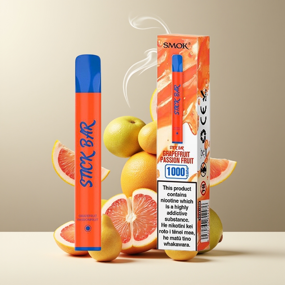 SMOK Stick Bar 1000 Puffs Engangs Vape – 550mAh Batteri 16 Ohm Motstånd Rostfritt Stål – Grossister Sverige