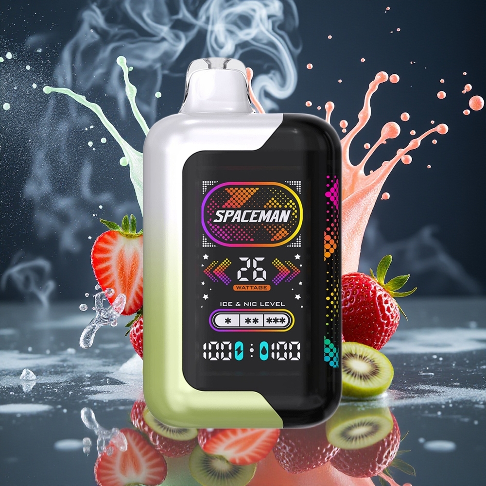 SPACEMAN SP40000 Disposable Vape 1000mAh 20ml 50mg/ml grossister Sverige Jordgubbskiwi