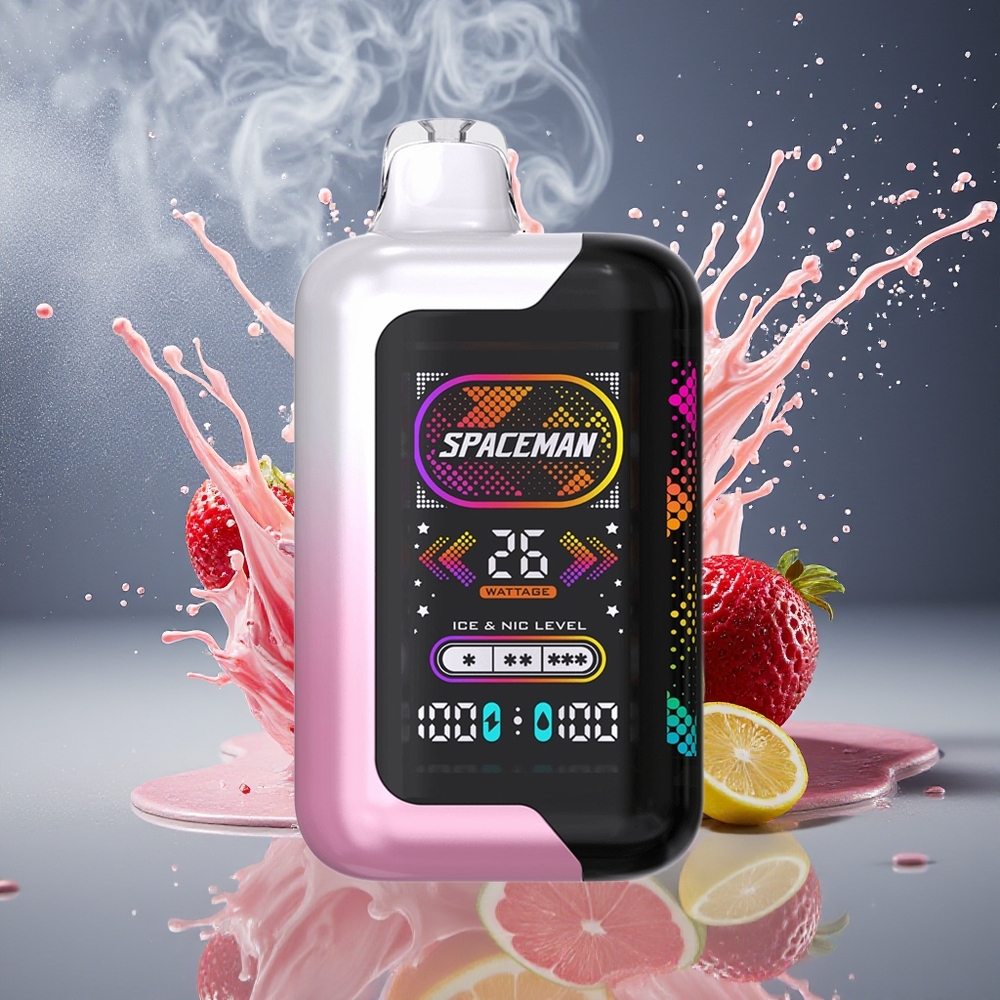 SPACEMAN SP40000 Disposable Vape 1000mAh 20ml 50mg/ml grossister Sverige Rosa lemonad