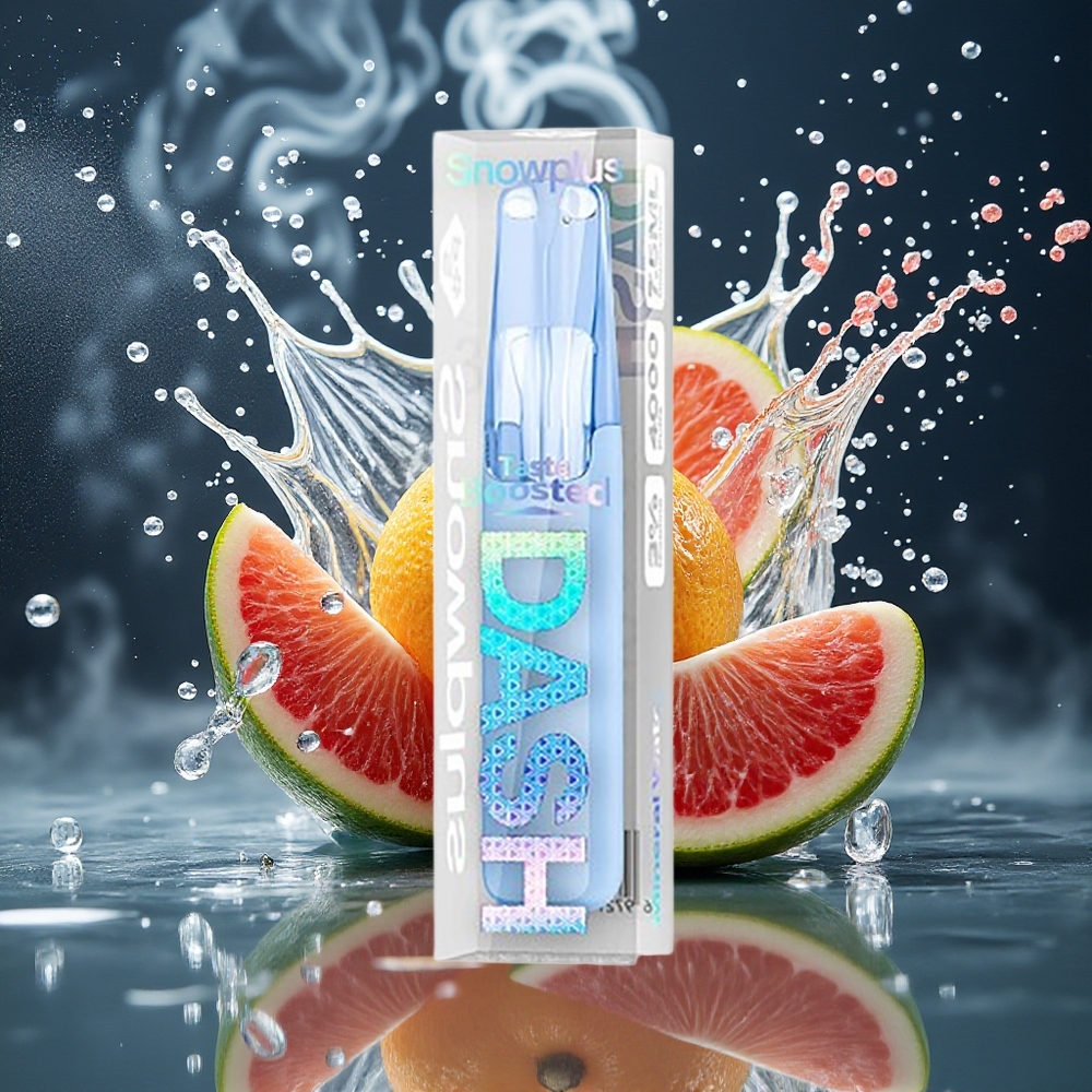 Snowplus Dash 4000 Puffs Grossister Sverige – Ceramic Atomizer 530 mAh 75 ml 3/5 Nikotin Mineralvatten
