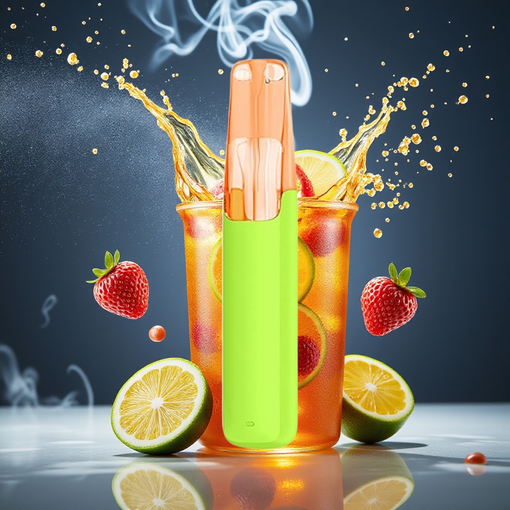 Snowplus Dash 4000 Puffs Grossister Sverige – Ceramic Atomizer 530 mAh 75 ml 3/5 Nikotin Mousserande iste med citron