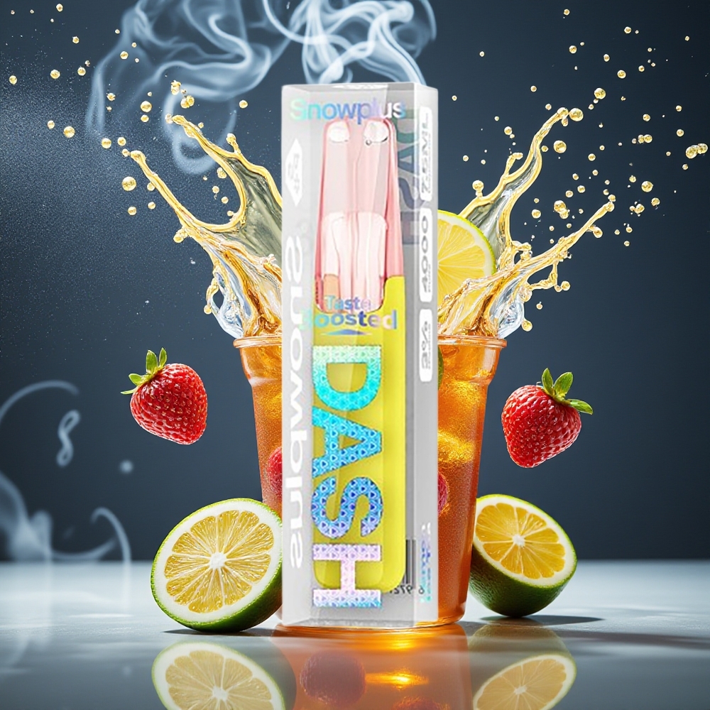 Snowplus Dash 4000 Puffs Grossister Sverige – Keramisk Atomizer 530 mAh 75 ml E-vätska Citroniste