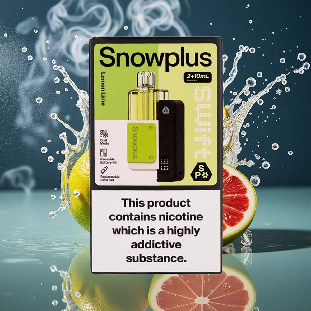 Snowplus Swift 5000 Puffs Prefilled Pod Kit – 1000 mAh Dual Mesh 2+10 ml 2 nikotin – grossister Sverige Citronlime