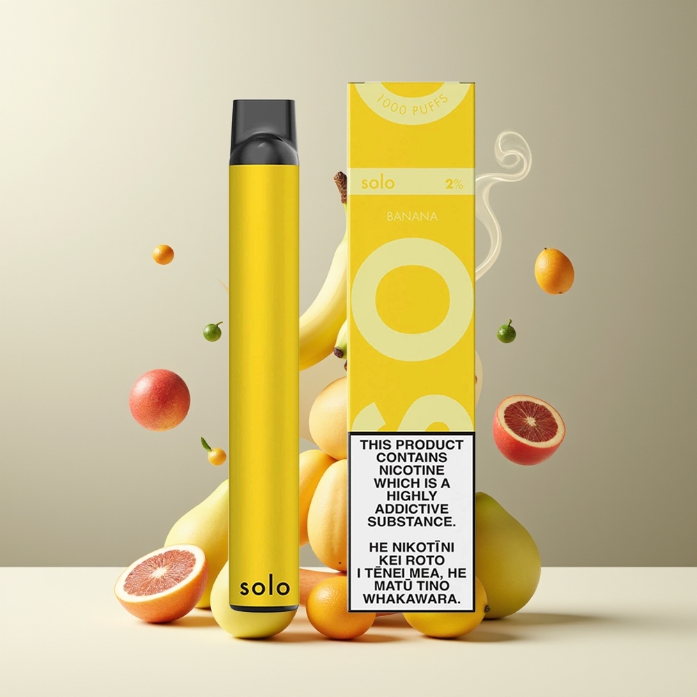 Solo 1000 Puffs Engangs Vape Grossister Sverige - Mesh Coil 35ml E-liquid 550mAh Battery