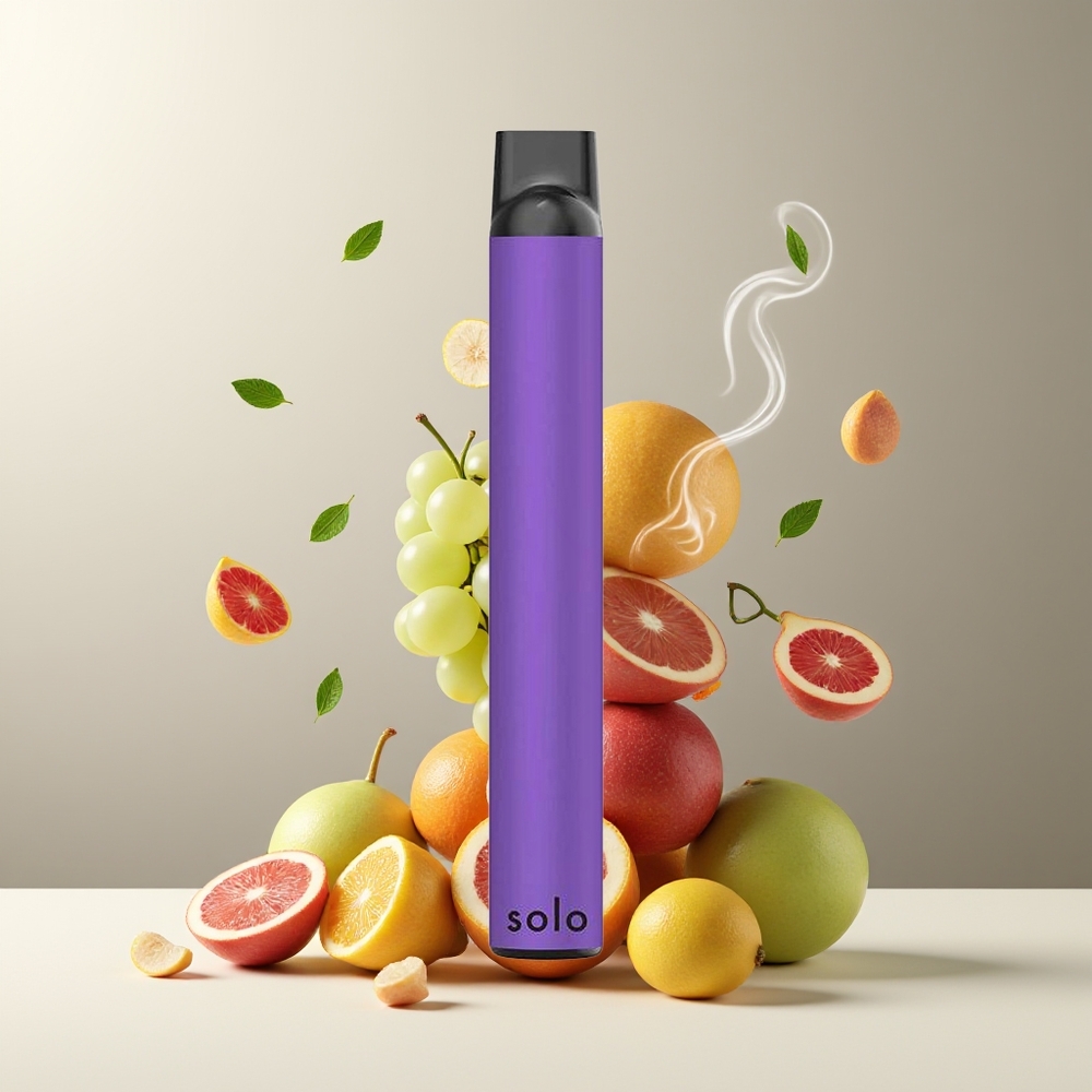 Solo 1000 Puffs Engangs Vape Grossister Sverige – Mesh Coil 35ml E-liquid 550mAh Drue Mynte