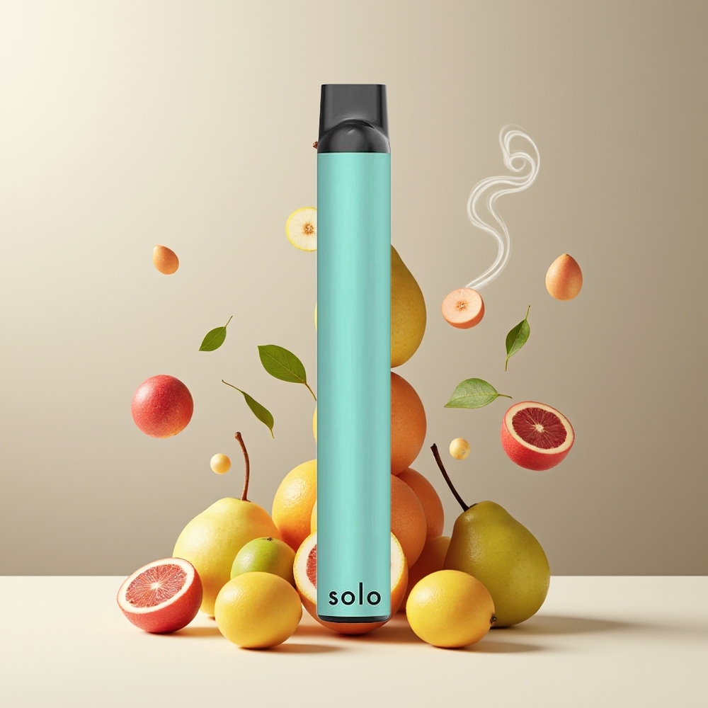 Solo 1000 Puffs Engangs Vape Grossister Sverige – Mesh Coil 35ml E-liquid 550mAh Sød