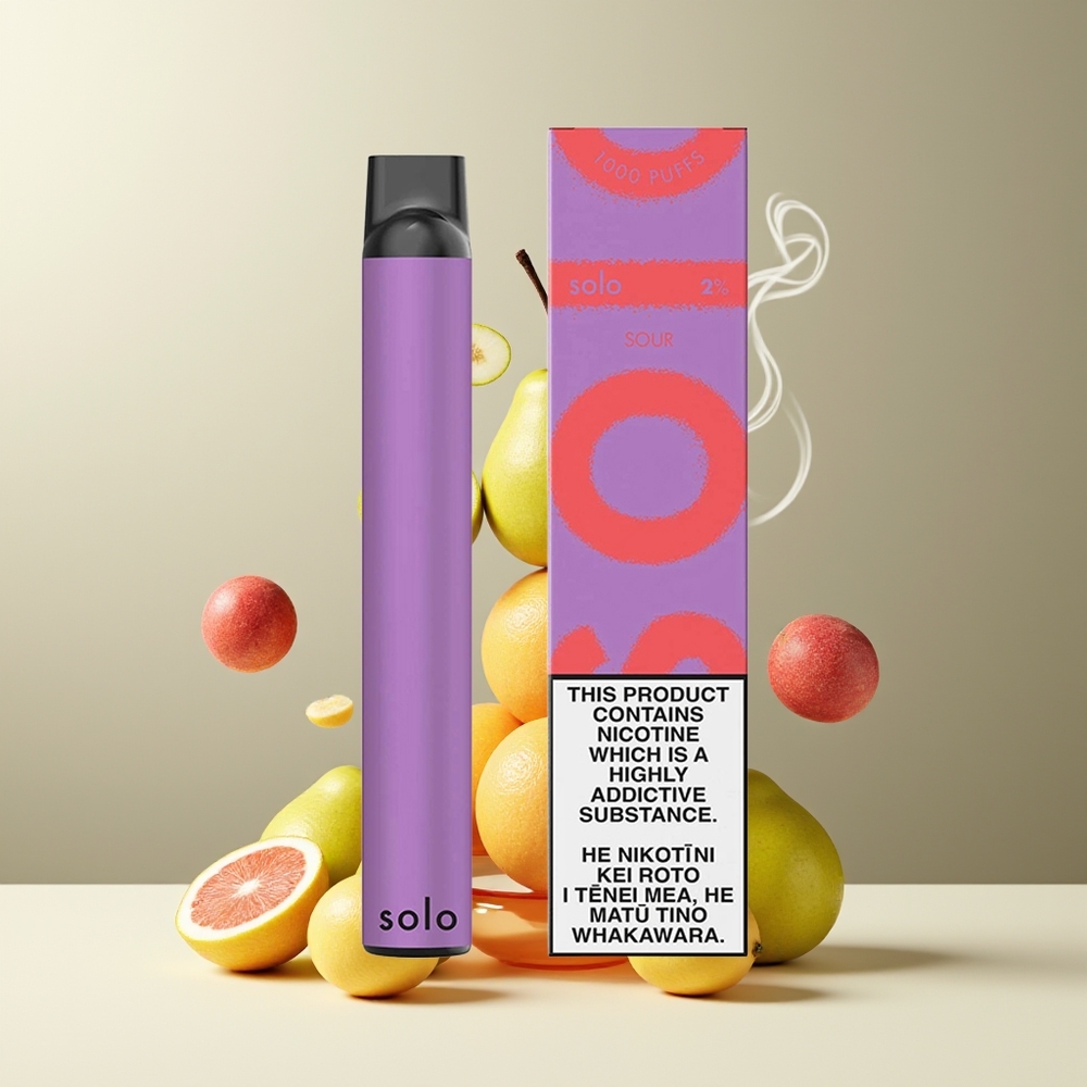 Solo 1000 Puffs Engangs Vape Grossister Sverige – Mesh Coil 35ml E-vätska 550mAh Batteri