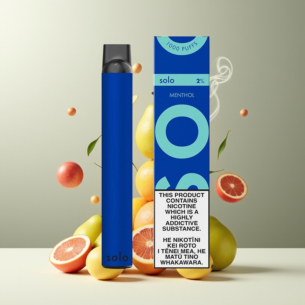 Solo 1000 Puffs Engangs Vape Mesh Coil 35ml 550mAh grossister Sverige Menthol