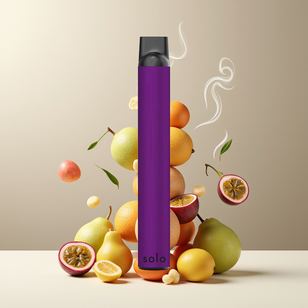 Solo 1000 Puffs Engangs Vape Mesh Coil 35ml 550mAh grossister Sverige Passionsfrugt