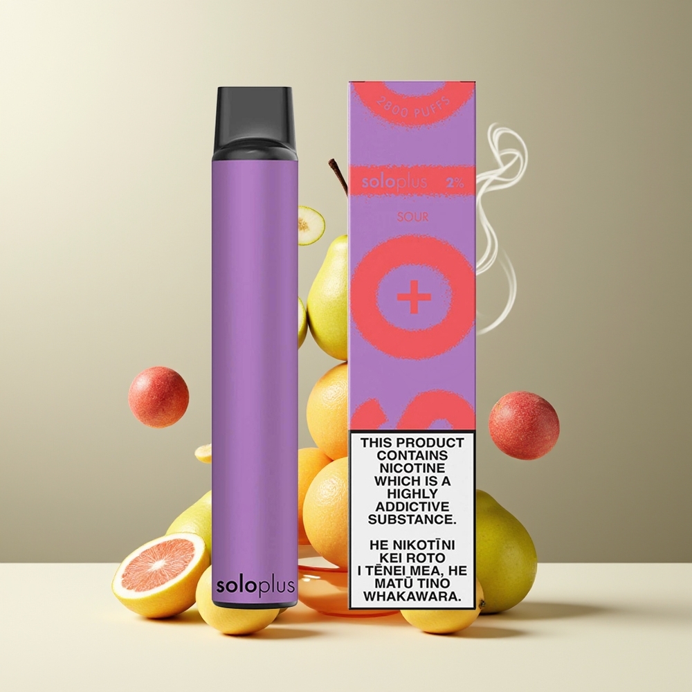 Solo Plus 2800 Puffs Engangs Vape 65ml 950mAh Mesh Coil grossister Sverige Sur