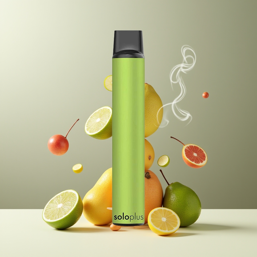 Solo Plus 2800 Puffs Engangs Vape 65ml 950mAh Mesh Coil grossister Sverige Sur lime