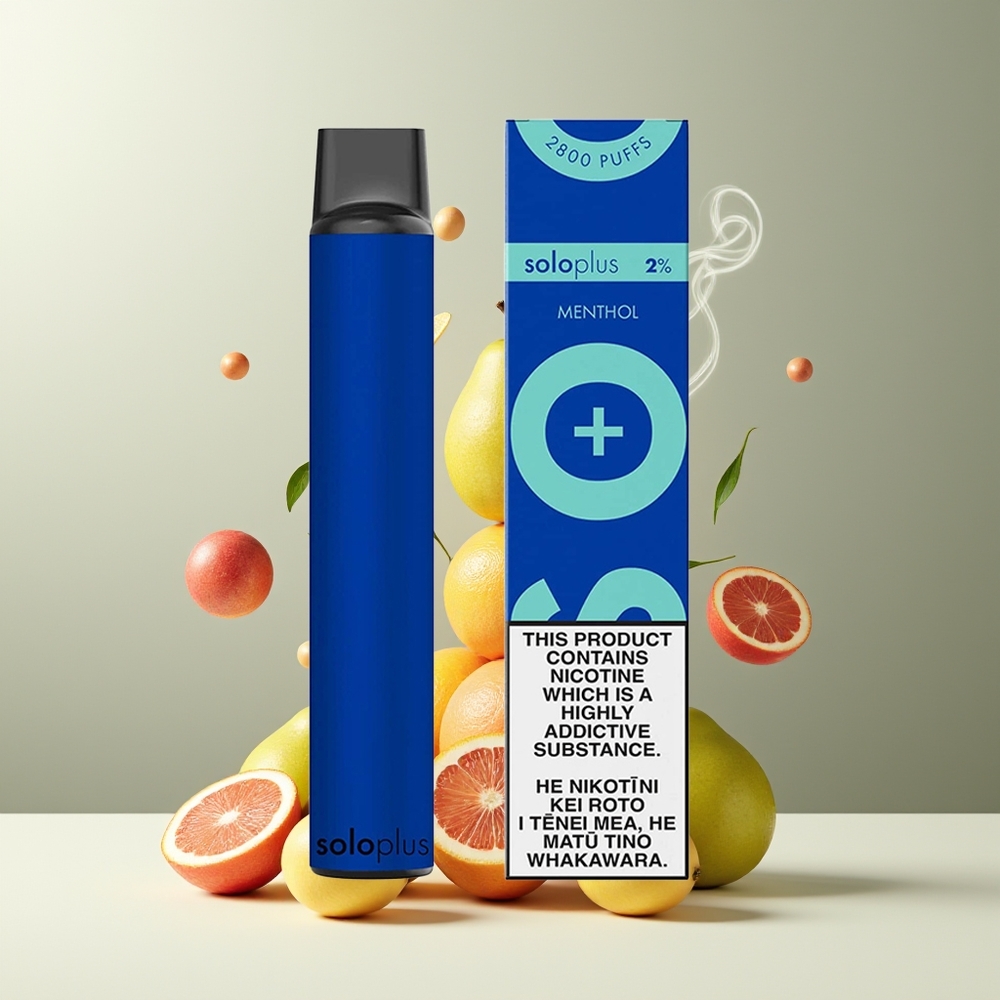 Solo Plus 2800 Puffs Engangs Vape Grossister Sverige - Mesh Coil 65ml E-liquid 950mAh Battery