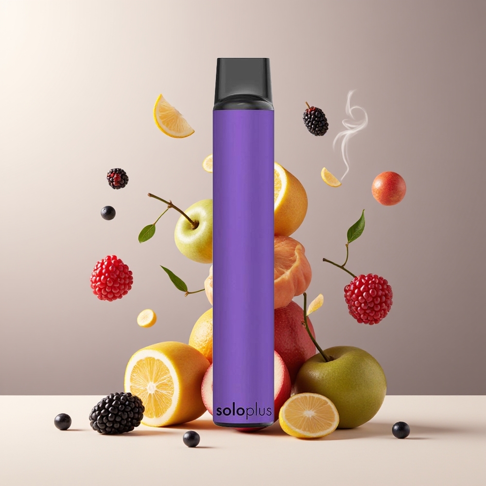 Solo Plus 2800 Puffs Engangs Vape Grossister Sverige med Mesh Coil 65ml E-liquid  950mAh Battery