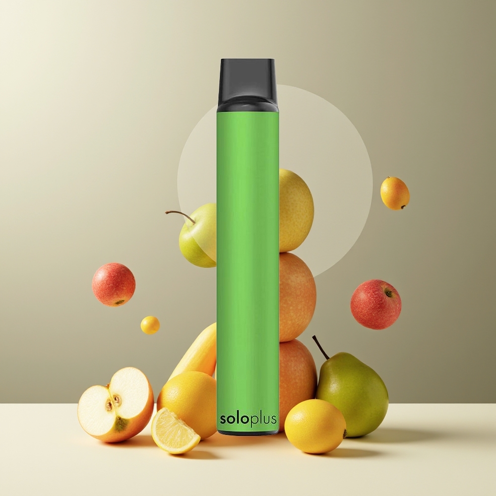 Solo Plus 2800 Puffs Engangs Vape Mesh Coil 65ml 950mAh grossister Sverige Surt æble