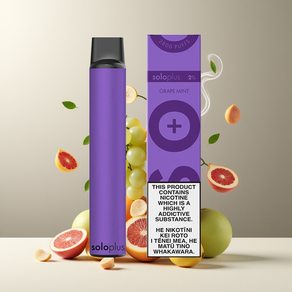 Solo Plus 2800 Puffs Grossister Sverige Engangs Vape med Mesh Coil 65ml E-liquid  950mAh Batteri
