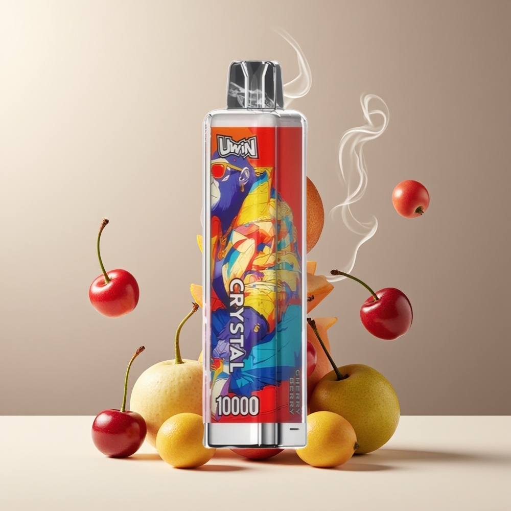 UWIN Crystal 10000 Grossister Sverige – 18ml E-Liquid 650mAh Batteri Type-C Laddning RGB-belysning