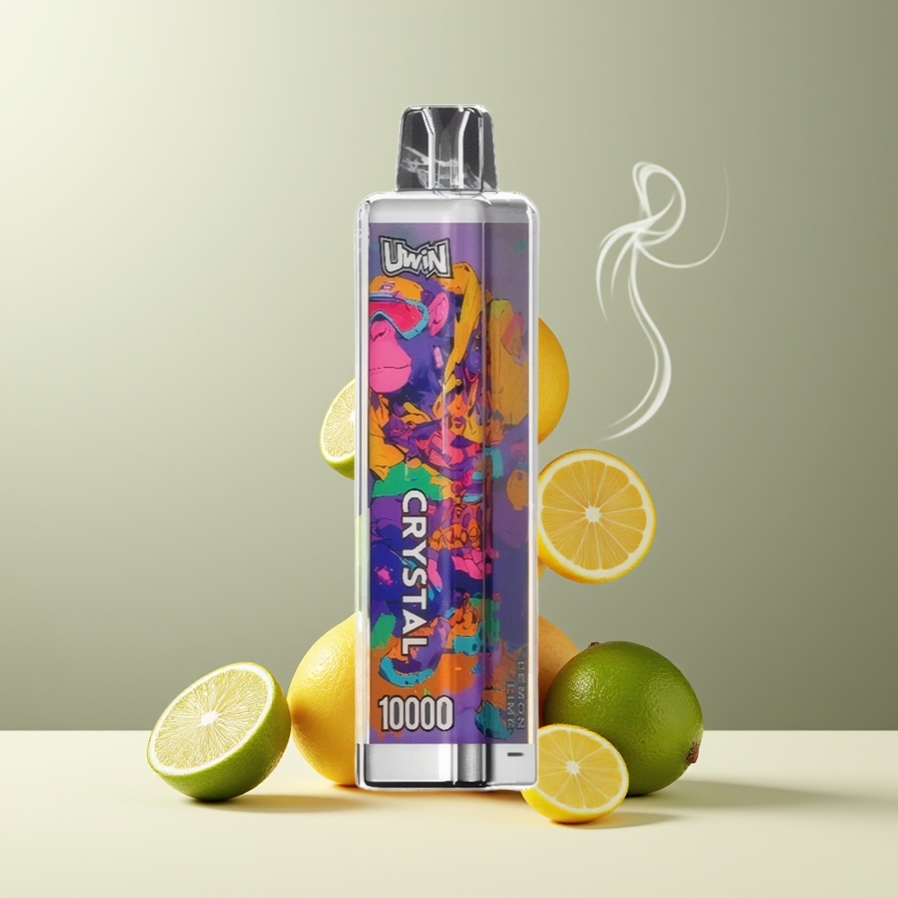 UWIN Crystal 10000 Puffs 18ml 650mAh Type-C RGB grossister Sverige Citron Lime