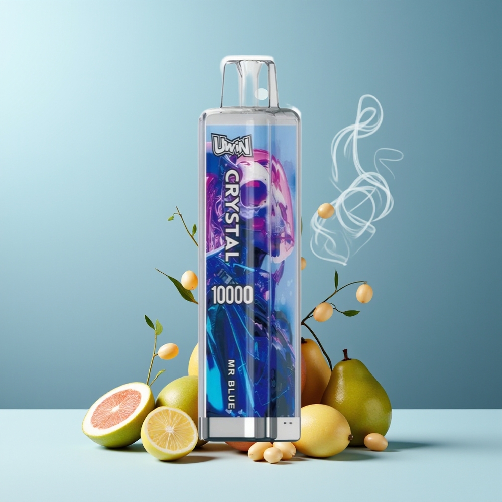 UWIN Crystal 10000 Puffs 18ml 650mAh Type-C RGB grossister Sverige Mr Blue